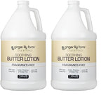 Ginger Lily Farms Club & Fitness Soothing Butter Lotion for Dry Skin, 100% Vegan & Cruelty-Free, Fragrance Free, 1 Gallon (128 fl oz) Refill (Pack of 2)