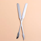 3pcs Cosmetic Mixing Makeup Spatula Nail Art Palette,Spoon Stainless Steel Spatula Face Brush Stirring Embossing Stick Makeup Brushes Cosmetic Tools Nail Polish Mix Stick