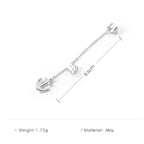 Anchor Chain Cuff Earrings Silver Anchor Dangle Chain Earrings Helix Chain Cartilage Earrings Non Piercing Earrings Jewelry for Women and Girls