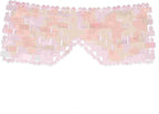 Rose Quartz Eye Mask, Jade Eye Mask 100% Natural Crystal Eye Mask, Reusable Gemstone Eye Mask Eliminate Wrinkles Puffiness Headache and Migraine Relief Hot or Cold Using