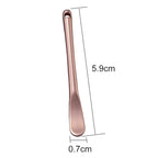 3 Pieces Zinc Alloy Makeup Spatula Eye Cream Spoon Beauty Scoop Mini Spoon Makeup Beauty Spoons Mini Cosmetic Skincare Spatula for Cream Lotions, Cylindrical Handle Type, Golden, Silver, Rose-Gold