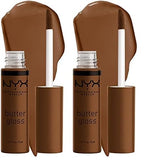 NYX PROFESSIONAL MAKEUP Butter Gloss Brown Sugar, Non-Sticky Lip Gloss - Caramelt (Medium Brown) (Pack of 2)