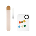 Stainless steel make-up spatula and tray set Make-up