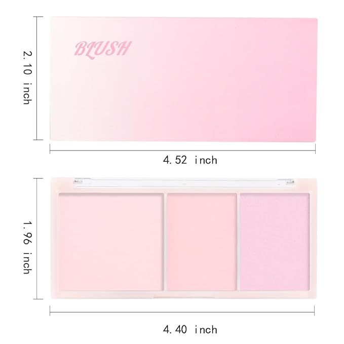 3 IN 1 Brown Nude Face Highlight Bronzer Powder Palette for Face Cheeks Contour Brightening, Buildable Matte Coverage Natural Makeup,Ultra Sculpt Nose Shadow Eyeshadow Primer-Pink