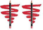 NYX PROFESSIONAL MAKEUP Slim Lip Pencil, Long-Lasting Creamy Lip Liner - Hot Red (Pack of 2)