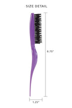 Cricket Amped Up Teasing Hair Brush - Adds Major Volume and Shine, Heat Resistant, Ideal for Slick Back, Updos, and Detangling All Hair Types, with Ergonomic Handle and Sectioning Tip, Purple