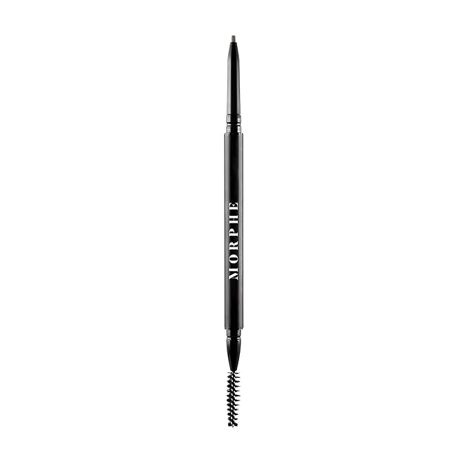 Morphe Micro Dual Eyebrow Pencil - Dual-Ended Brow Pencil Featuring a Retractable, Ultra-Precise, Pointed Tip - Richly Pigmented, Smooth-Gliding, Long-Lasting Wax Formula - Java (0.003 oz)
