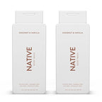 Native Body Wash Contains Naturally Derived Ingredients | For Women & Men, Sulfate, Paraben, & Dye Free Leaving Skin Soft and Hydrated | Coconut & Vanilla 18 oz - 2 Pk
