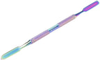 De-Potting Spatula, Dual-Ended Multicolor Steel Tool for Makeup