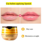 2PCS Honey Lip Balm, Exfoliating Honey Pot Lip Balm Sleeping Lip Mask with Brush, Hydrating & Prevention Dry and Cracked, Lip Scrubs Exfoliator & Moisturizer