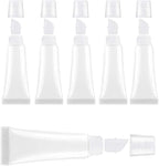 BlingKingdom 6pcs Lip Gloss Tubes 8ml Clear Soft Empty Lip Balm Containers Refillable Mini Cosmetic Tubes for Comestic Makeup and Travel Toiletries