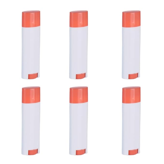 5ml 50Pcs Empty Oval Deodorant Lip balm Tubes Containers Twist-up Refillable Containers for Lipstick,Chapstick,Homemade Lip balm,DIY Deodorants(Pink White)