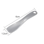 4 Pieces Zinc Alloy Makeup Spatula Eye Cream Spoon Beauty Scoop Mini Spoon Makeup Beauty Spoons Mini Cosmetic Skincare Spatula for Cream Lotions, Shovel Shaped, Silver-Color