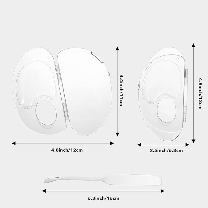 Acrylic Cosmetic Makeup Palette,2 in 1 Makeup Mixing
