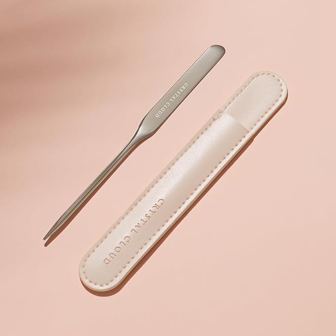 Korean Professional Pro Stainless Steel Makeup Cosmetic Spatula Tool Makeup Art Tool For Nail Art Eye Shadow Eyelash Makeup Professional Pigment Blending