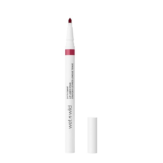 wet n wild Perfect Pout Lip Liner Stain, Long-Lasting Transfer-Proof Formula with Blade-Like Applicator for Precision & Full Lip Coverage, Vegan & Cruelty-Free - Spilled Wine
