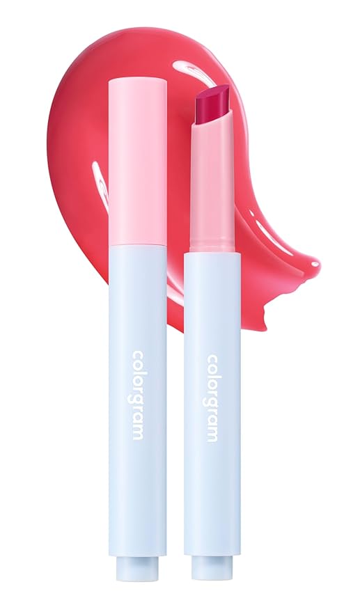 COLORGRAM Fruity Glass Stick 03 Pleasing Berry | Long-Lasting Juicy Lip Tint with Radiant, Glossy Finish | Melting Syrupy Texture for Vibrant, Hydrated Lips | Non-Sticky Shine
