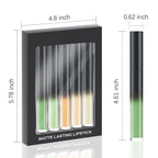 AMY'S DIARY Matte Plum Liquid Lipstick 5Pcs Sets,24-hour Lipstick Green Yello Plum Lip Stain 24 Smudge Waterproof for Women (Set04)