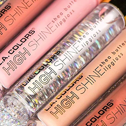 L.A. COLORS High Shine Shea Butter Lip Gloss, Baby Cakes, 0.14 Ounce (Pack of 2)