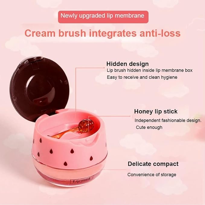 2Pcs Strawberry Vitamin E Lip Masks,Lip