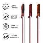 3 Colors Peel Off Lip Liner Stain with Tweezer, Long Lasting Waterproof Lip Tint Stains Makeup Set with Matte Finish for Women, Natural Look, Easy to Use, for All Skin Types (#367, M)