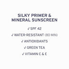 Santo Remedio, Piel Eterna, RADIANCE Silky Primer Mineral Sunscreen with SPF 42 (1.7 Fl Oz), Tinted Broad Spectrum Protection with Antioxidants and Vitamin C, Ivory Tone
