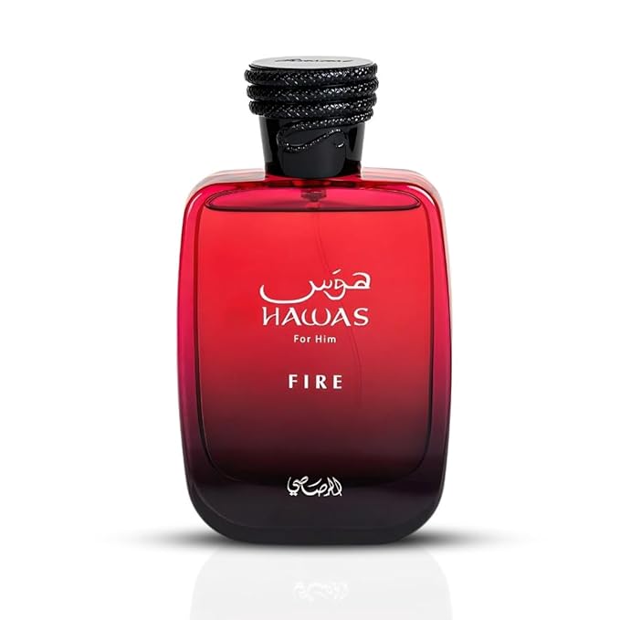 RASASI Hawas Fire Eau De Parfum Men Spray 100ML(3.4 Oz) - Bold Arabian Perfume For Men With A Fiery Essence - Indulge In A Luxurious, Long Lasting Perfume That Captures Masculine Elegance And Strength