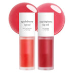 NOONI Korean Lip Oil Set - Appleberry & Appleplum | Long-Lasting, Moisturizing, Plumping, Revitalizing for Dry Lips, Waterproof, No Peel Off 0.12 FL Oz x 2ea