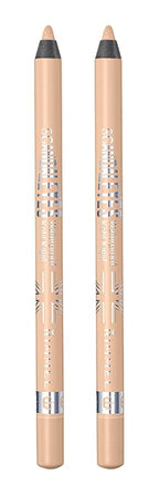 Rimmel London Scandaleyes Waterproof Kohl Kajal Eyeliner Pencil, Intense Color, Long-Wearing, Smudge-Proof, 005, Nude (Pack of 2)