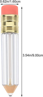 Garneck 12pcs Pencil Shaped Empty Lip Gloss Tubes 5ml Refillable Gloss Bottles For Diy Cosmetics Clear Mini Lip Oil Containers Novelty Lip Glaze Bottles For Women Girls