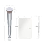 Foundation Makeup Spatula Mixing Makeup Palette Spatula Foundation Brush, Makeup Spatula and Palette Set, Spatula for Makeup Professional Makeup Tool(Foundation Bruh+Spatula+Palette)