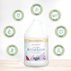 Ginger Lily Farms Botanicals Soothing Butter Lotion for Dry, Sensitive Skin, 100% Vegan & Cruelty-Free, Fragrance Free, 1 Gallon Refill (Pack of 4)