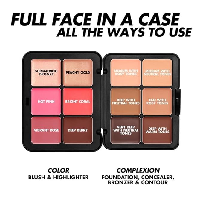 HD Skin Face Essentials Palette with Highlighters - Tan to Deep - Harmony 3 by Make Up For Ever for Women for Face and Cheek