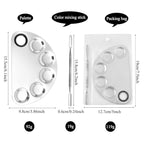 AKOAK Stainless Steel Beauty Palette, with Spatula Tool,