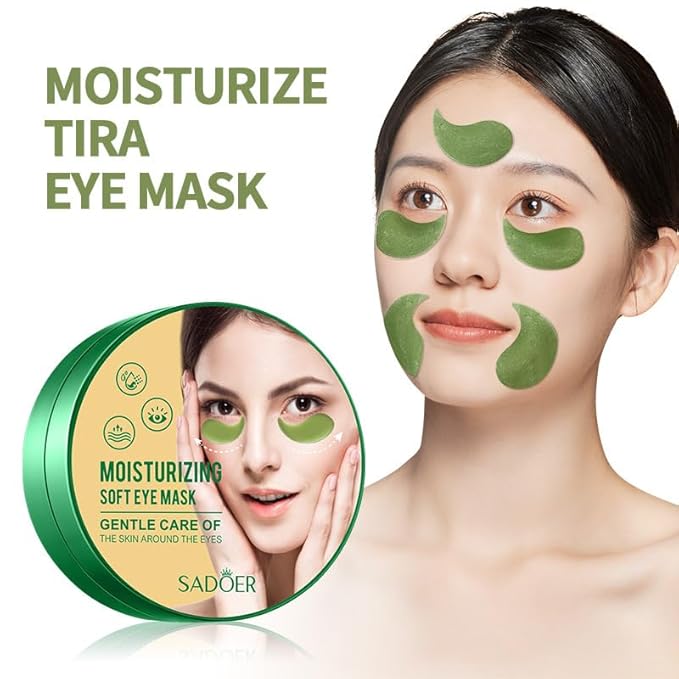 60pcs/30pairs Green Moisturizing Eye Mask, Moisturizing Soft Eye Mask, Gentle Care Of The Skin Around The Eyes, Moisturizes And Nourishes The Eye Area, Smoothes Puffiness 80g