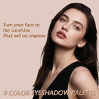 K'APEINE Eyeshadow Palette 9-Colors Nude Eye Shadow Palette Natural Brown Eyeshadows Palette Makeup Cool-Toned Highly Pigmented Eyeshadow for Eyes Long Lasting Naturing-Looking