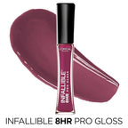 L’Oreal Paris Makeup Infallible 8 Hour Hydrating Lip Gloss, Undeniable Mauve, 0.21 Fl Oz