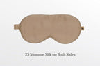 Premium 25 Momme Mulberry Silk Eye Mask for Sleeping (Champagne)