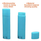 5ml 25Pcs Empty Oval Deodorant Lip balm Tubes Containers Twist-up Refillable Containers for Lipstick,Chapstick,Homemade Lip balm,DIY Deodorants(Sky Blue)