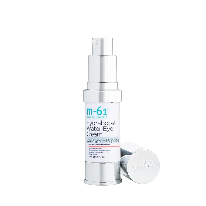 M-61 Hydraboost Collagen+Peptide Water Eye Cream - Age-defying vegan collagen and peptide water eye cream with vitamin B5 & baobab pulp extract.