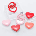 RONRONS 8 Pack Empty Eyeshadow Palette Mini Heart Shaped Lipstick Container Case DIY Cosmetics Container with Mirror