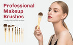 8pcs Gold Makeup Brush Set for All Skill Levels Easy Clean Soft Lint Free Brushes Travel Friendly Kit Foundation Powder Eyeshadow Blush Contour