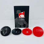 G.B.S Scalp Exfoliator 4 Pack - Shampoo Brush, Scalp Scrubber for Dandruff Removal, Massager & Hair Exfoliator - Red & Black
