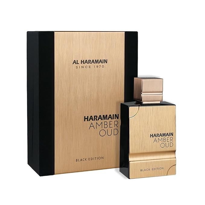 Al Haramain Amber Oud Black Edition Eau de Perfume Spray for Unisex, 2.0 Ounce