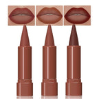 3Pcs Gradient Matte Lipstick Crayon Lip Liner pencil, Flawless Contour Gradual Ombre Effect lip Pencil, Lipstick for Women Long Lasting Waterproof Smudge Proof Lipstick Pencil 02#+04#+08#