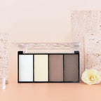 4-Color Contour Makeup Palette, Blush Highlighter Bronzer Powder Kit, Face Cosmetics Gift Set (02#, 1 Count (Pack of 1))