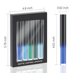 AMY'S DIARY Matte Plum Liquid Lipstick 5Pcs Sets,24-hour Lipstick Light Deep blue green Plum Lip Stain 24 Smudge Waterproof for Women (Set03)
