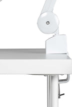 4BLANC® Alize Original Vacuum Nail Dust Collector for Pedicure with Built-in Dimmable LED Lamp, Certified HEPA 11 Medical Grade Replaceable Filter, and Universal Table Mount