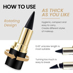 Kaely 4Pcs Black White Dark Blue Red Gel Eyeliner Pencil,Waterproof Smudge Proof Eye Liner,Clown Goth Halloween Makeup,Eye Black Face Paint Lipstick Crayon,Color Colorful Eyeliner Eyeshadow Stick