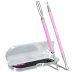 2PCS Metal Mauve/Pink Purple Cuticle